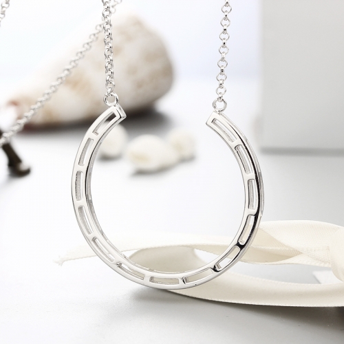 925 sterling silver horseshoe pendant necklaces