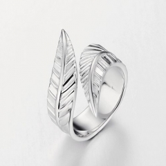 925 sterling silver latest feather  rings designs