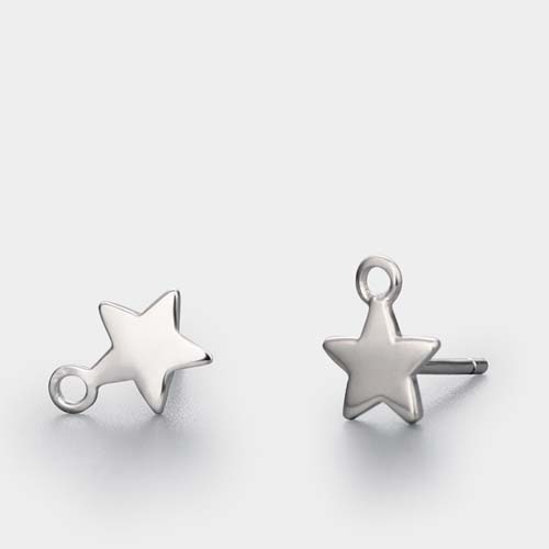 925 sterling silver handmade star stud earring