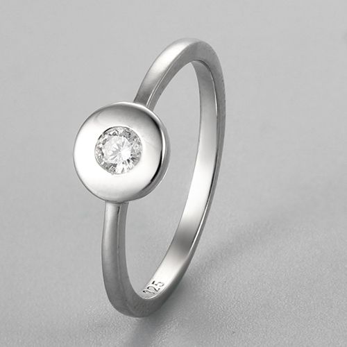 925 sterling silver cubic zirconia round rings
