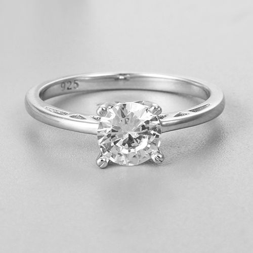 925 sterling silver solitaire ring