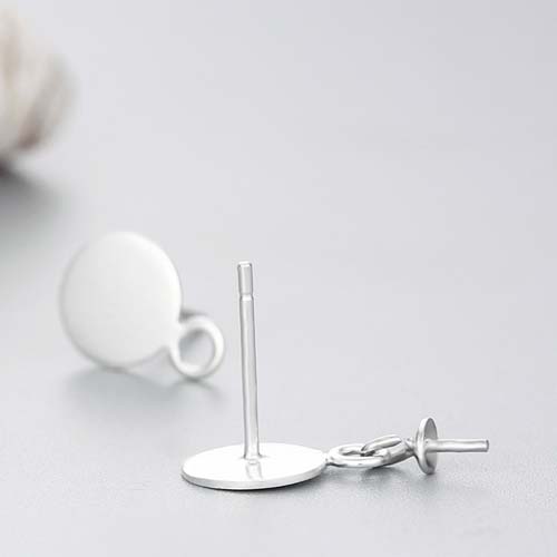 925 sterling silver round stud earring