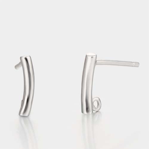 925 sterling silver simple stick earring studs