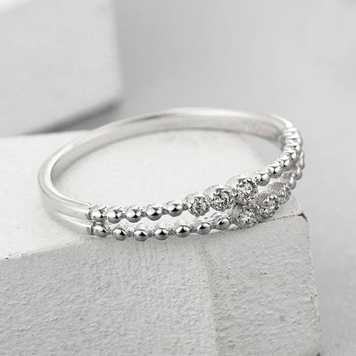 925 sterling silver special two rows layered rings