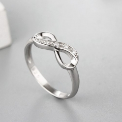 925 sterling silver cubic zirconia fashion infinity rings