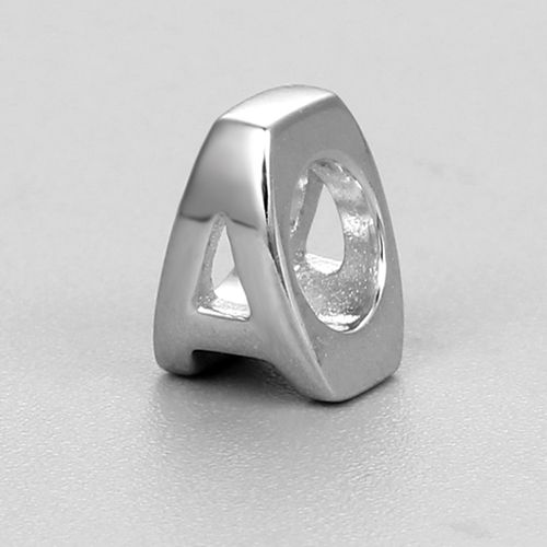925 sterling silver letter A beads