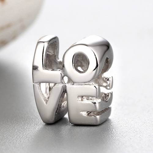 925 sterling silver letters LOVE beads