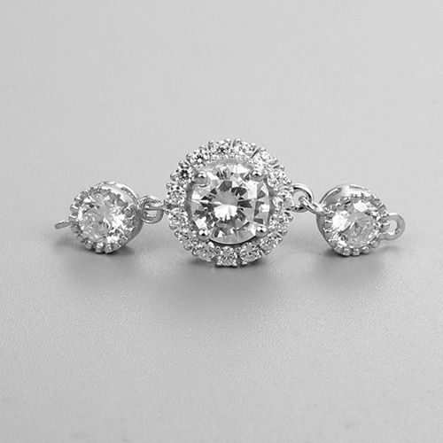 925 sterling silver three main stone connectors