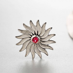 925 sterling silver cz flower floating charm pendant for locket