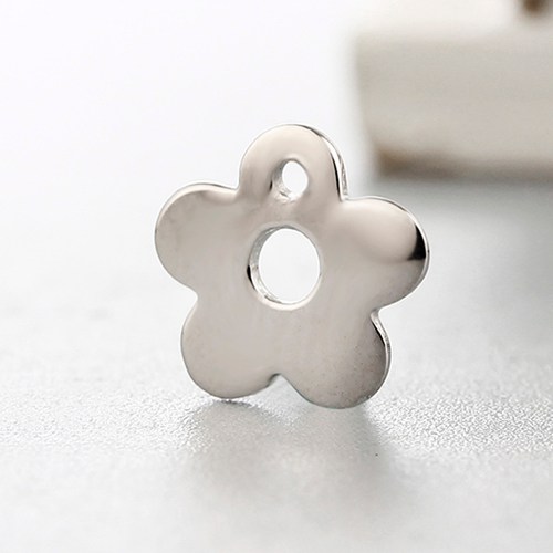 925 sterling silver hollow flower charms