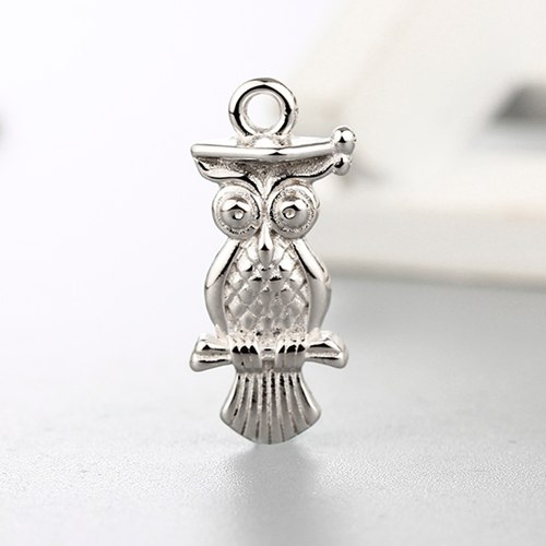 Vintage jewelry findings 925 sterling silver owl charms