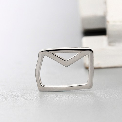 925 sterling silver simple hollow envelope charms