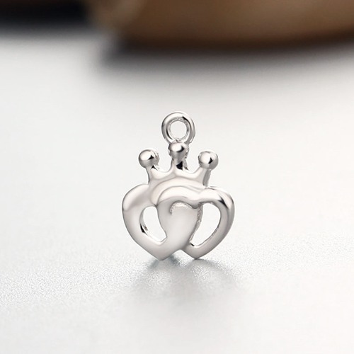 925 sterling silver interlocked hearts charms