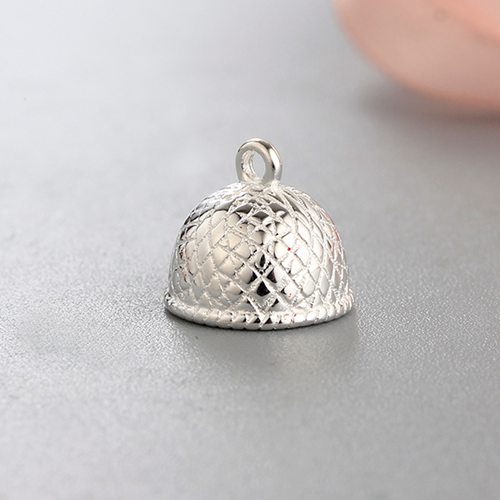 925 sterling silver snakeskin pattern necklace end caps 