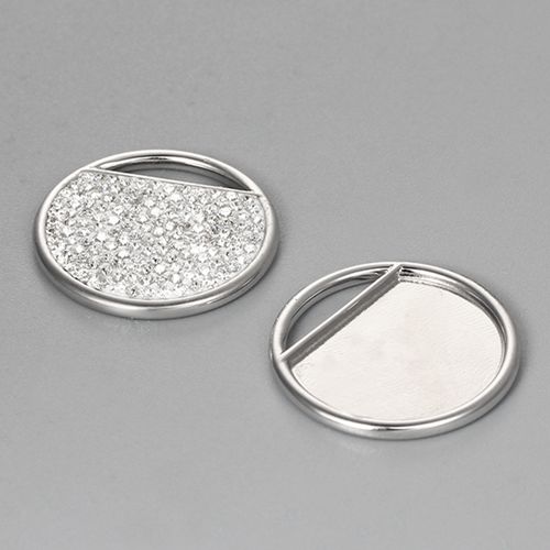 925 sterling silver 20mm round clay tray