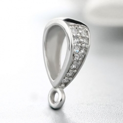 925 sterling silver delicate CZ pendant findings