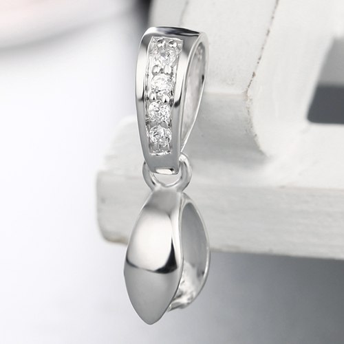 925 sterling silver cz bail  pendant findings