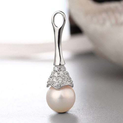 925 silver cz micro pave pendant wholesale for pearl