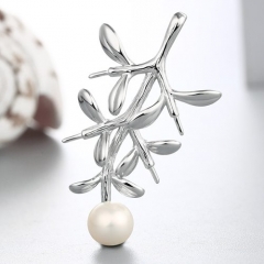925 sterling silver branches and leaves pendant for pearl