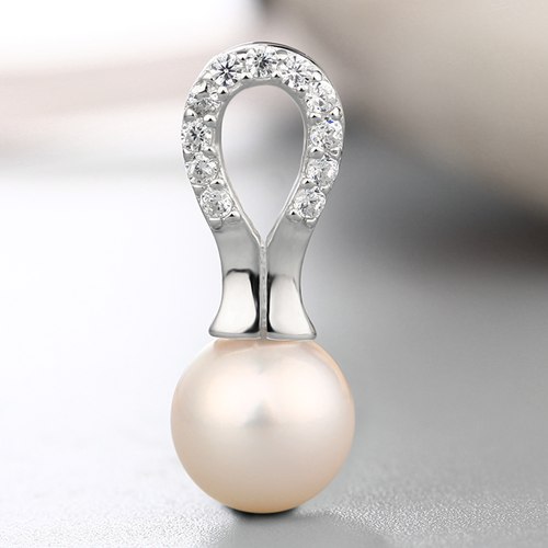 925 sterling silver waterdrop cz pendant findings for pearl