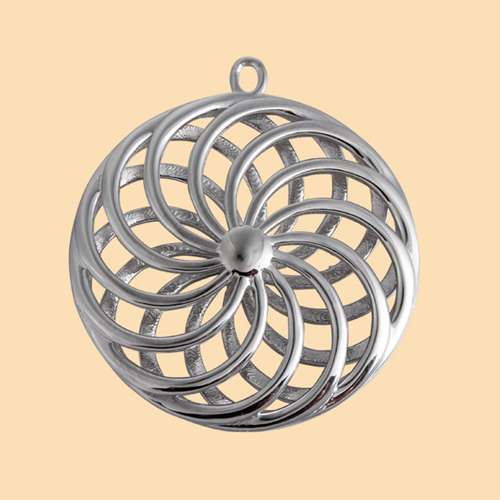 925 sterling silver 3d hollow round flower of life pendants