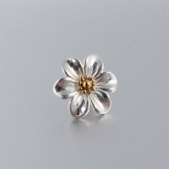 925 sterling silver Camellia slider bead