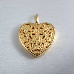 925 sterling silver filigree heart locket
