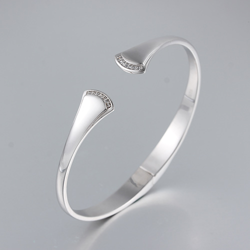 925 sterling silver cz open bangles