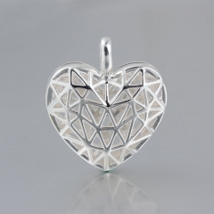 925 sterling silver heart diffuser locket