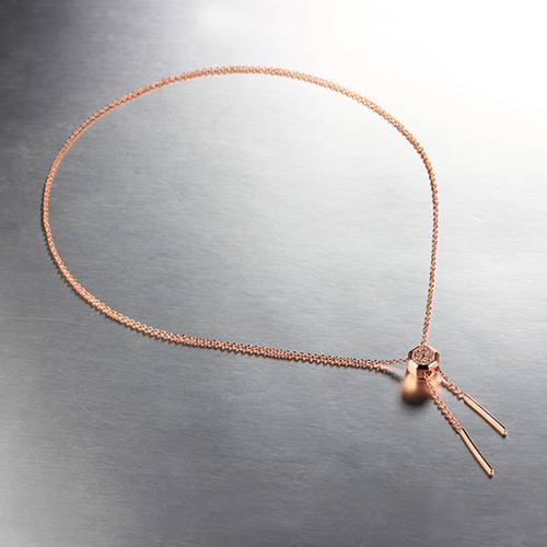 925 sterling silver cz slider bead adjustable necklace