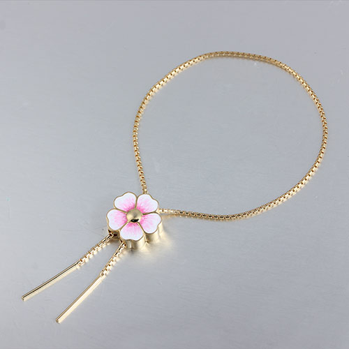 925 sterling silver flower adjustable chain bracelet