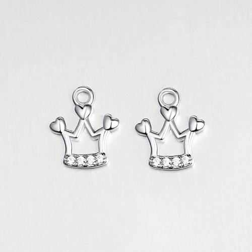 925 sterling silver crown charms