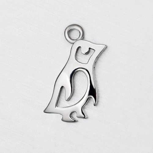925 sterling silver penguin charm