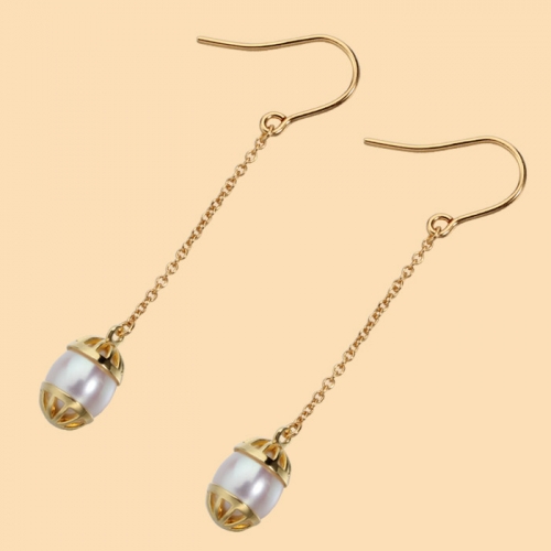 925 sterling silver pearl hook earrings