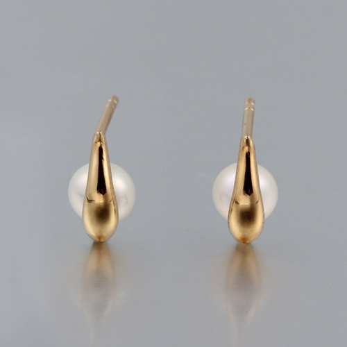 925 sterling silver pearl minimalist stud earrings
