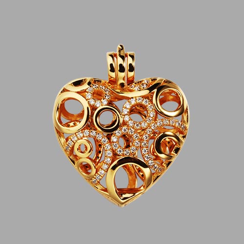 925 sterling silver cz heart cage diffuser locket