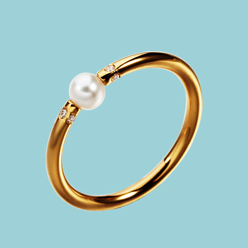 925 sterling silver minimalist cz pearl rings