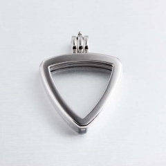 925 sterling silver glass triangle lockets