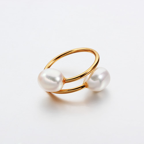 925 sterling silver oval pearl adjustable rings