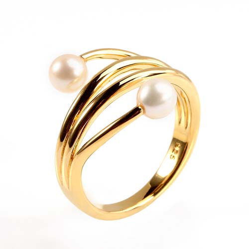 925 sterling silver pearl split rings