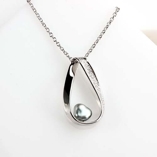 925 silver cz Tahiti pearl jewelry pendant