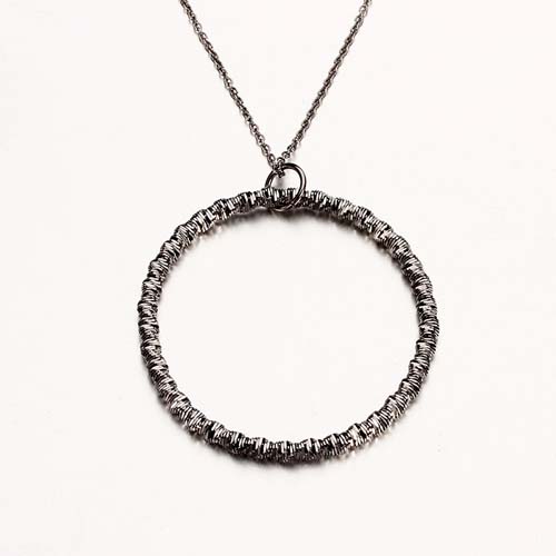 925 sterling silver minimalist circle pendant