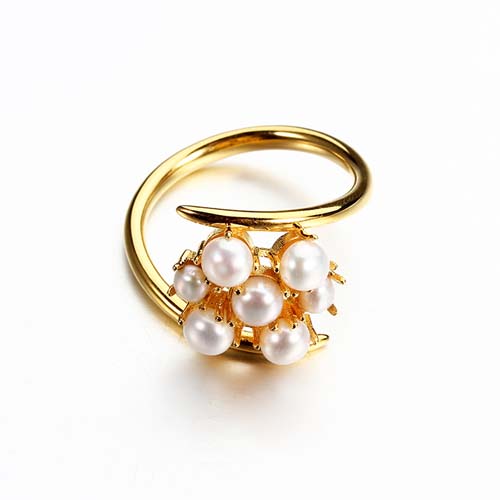 Wholesale sterling silver pearl cluster ring