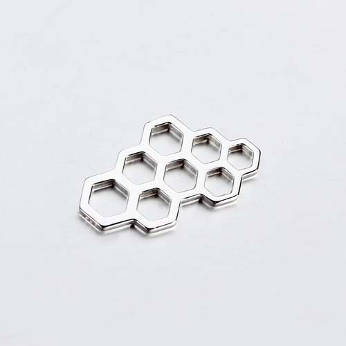 925 sterling silver honeycomb charm