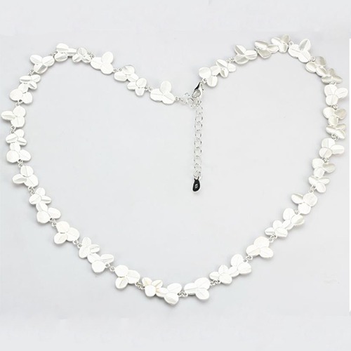 Vingtage 925 silver Hawaii flower chain necklace