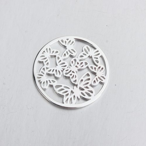 925 sterling silver butterfly laser cut pendant
