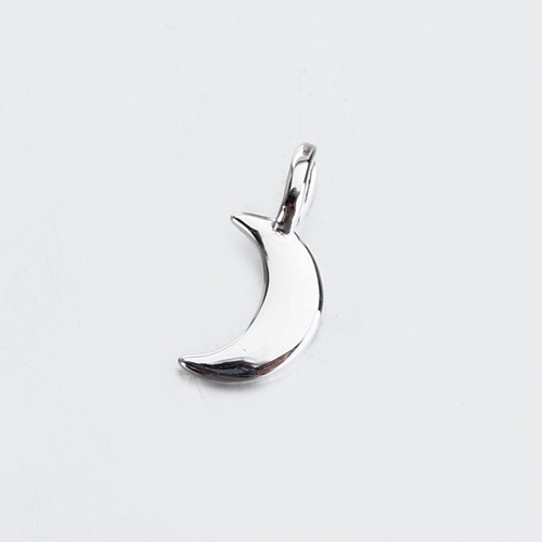 Sterling silver blank mini crescent moon charm
