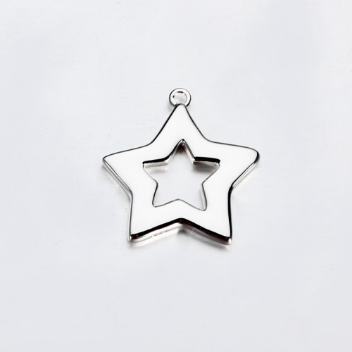 Renfook sterling silver 925 hot-selling hollow star charm