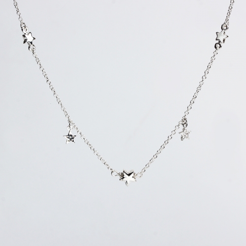 Renfook 925 sterling silver minimalism star necklace