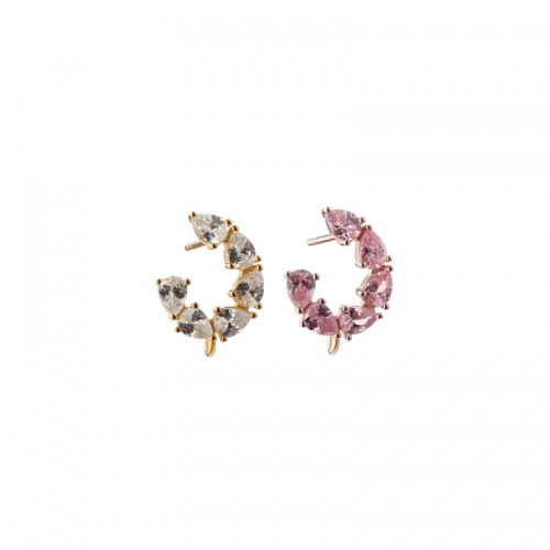 925 Sterling Silver CZ Earring Finding Studs